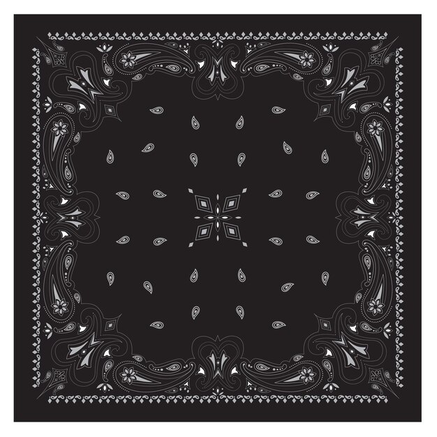 Vector black vector headband bandana design