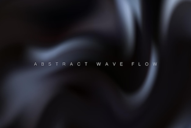 Black wavy fabric Abstract background Draped silky textile Decoration for poster or banner design