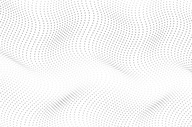 Vector black wavy halftone on white background