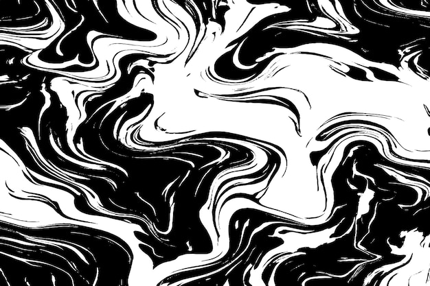 Black and White Abstract Digital Background with Interweaving Curved Shapes Illustration