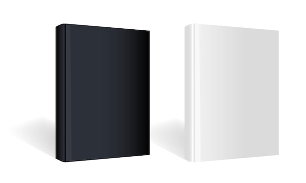 Black And White Books Isolated With Gradient Mesh