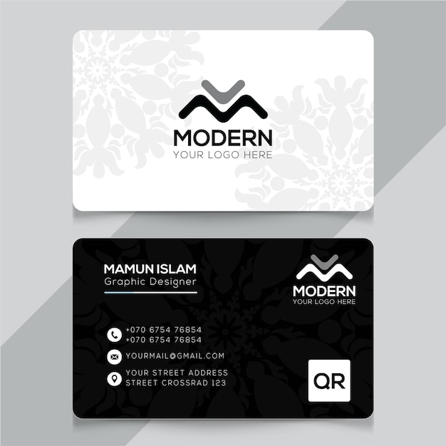 Black And white Business Card Design