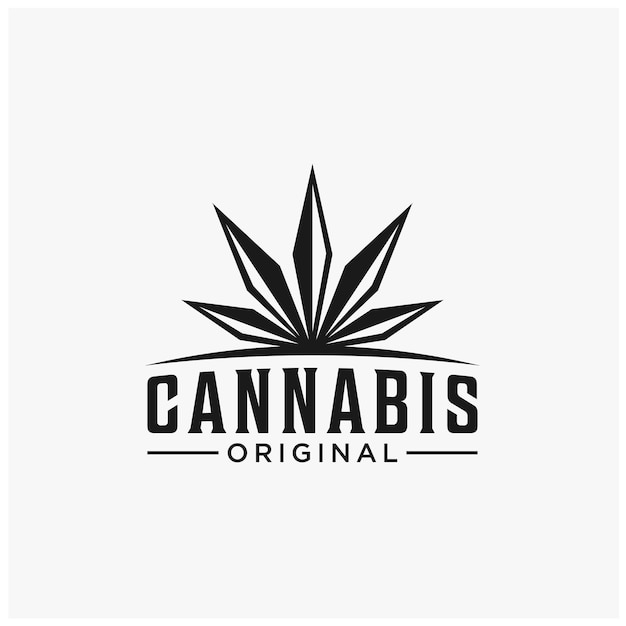 Black and white cannabis logo inspirations