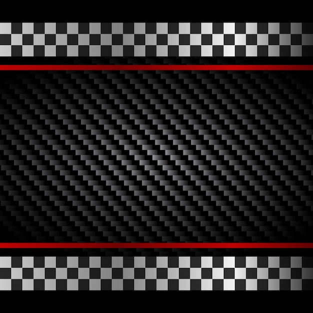 Black and white carbon checkered