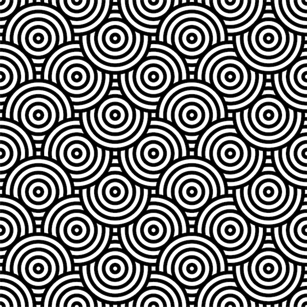 Black and white circle pattern for background