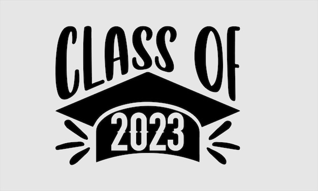 A black and white class of 2023 logo