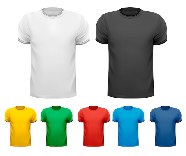 Black and white and color men shirts