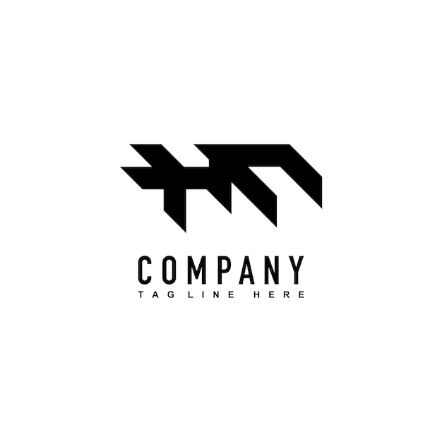 A black and white company logo