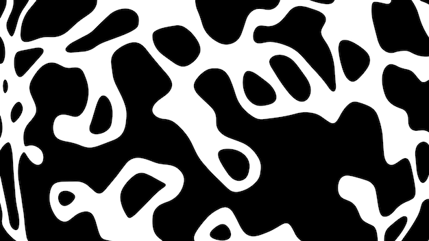 Black and white cow pattern animal skin texture