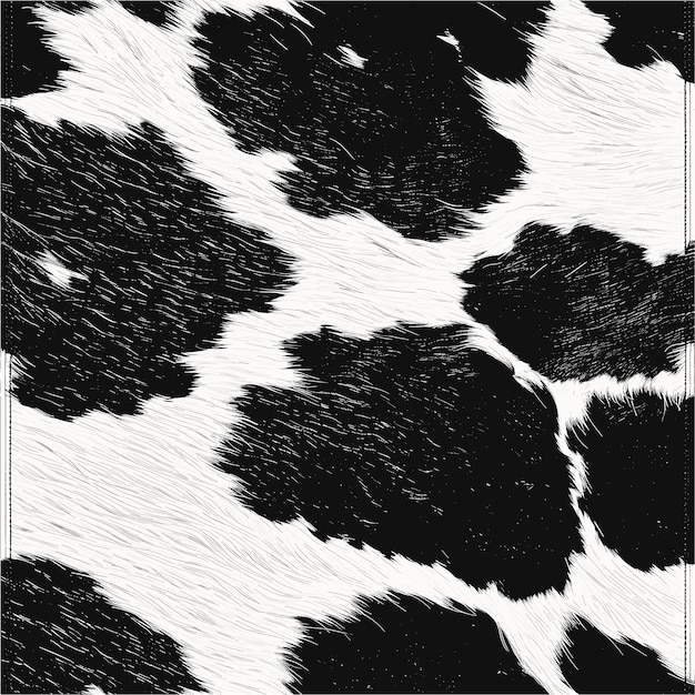 a black and white cow with black spots on its back