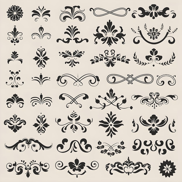 Black and white design elements exude ornate sophistication