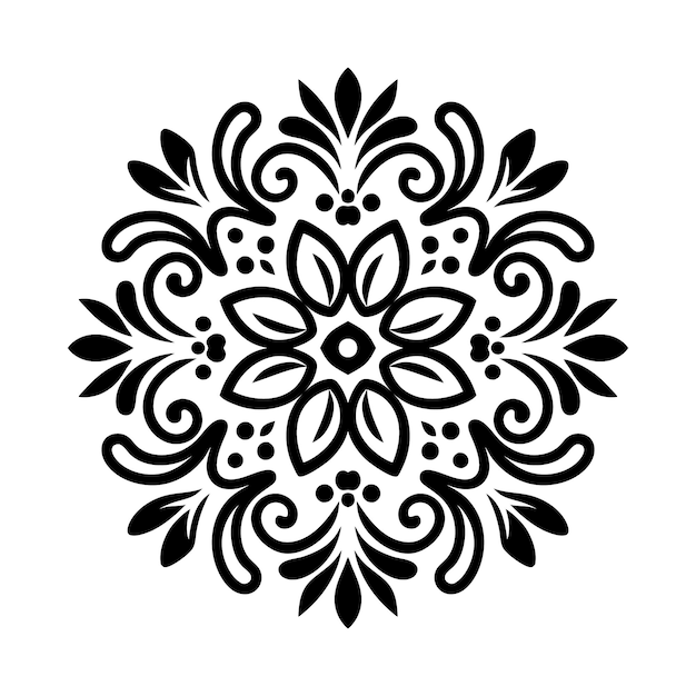 a black and white design that says mandalas on it