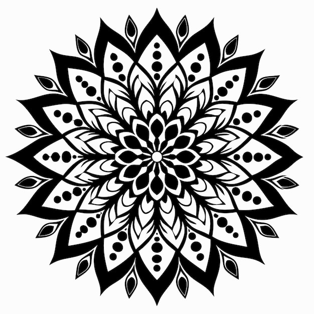 a black and white design with a design that says mandalas