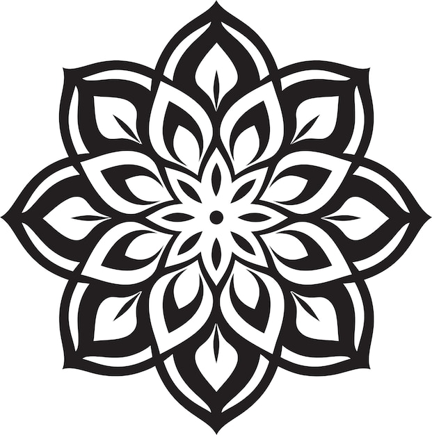 Vector a black and white design with a white background that says  mandalas