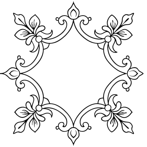 a black and white design with a white background