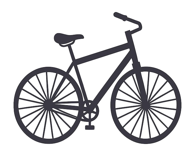 Vector a black and white drawing of a bicycle with a white background