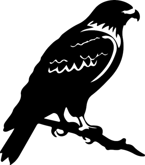 a black and white drawing of a bird on a branch