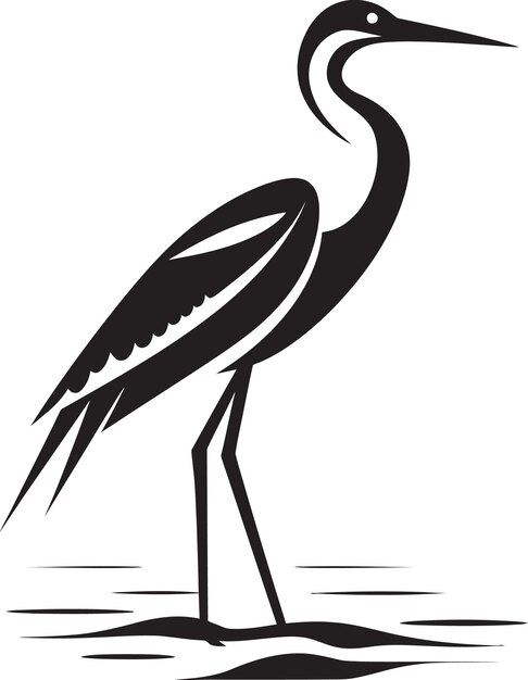 Vector a black and white drawing of a bird with a black beak and white background