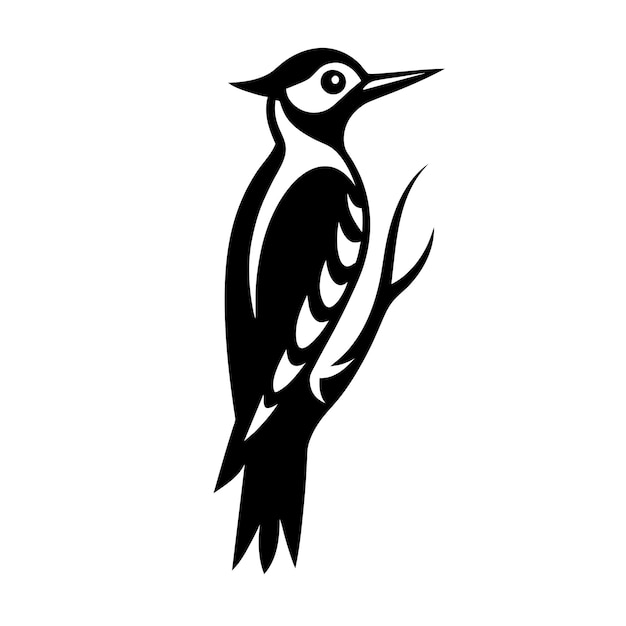 a black and white drawing of a bird with a black outline