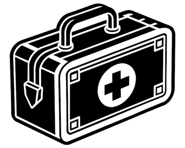 a black and white drawing of a black and white photo of a black box with a cross on it