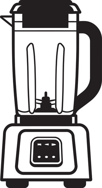 Vector a black and white drawing of a blender with the word quot t quot on it