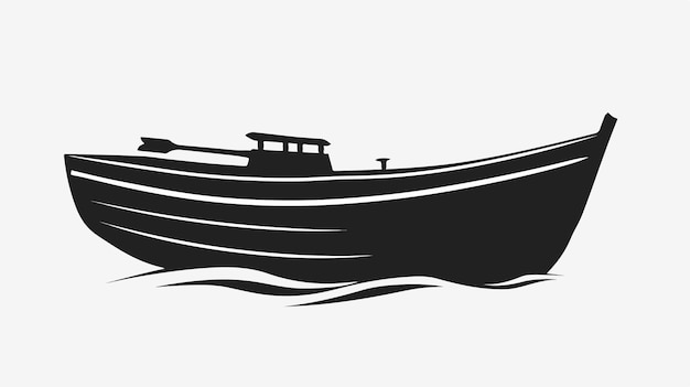 Vector a black and white drawing of a boat with a black and white background