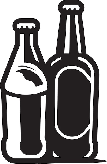 Vector a black and white drawing of a bottle of wine with a label that says  bottle of wine