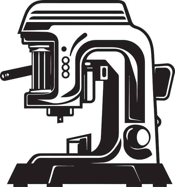 a black and white drawing of a coffee maker