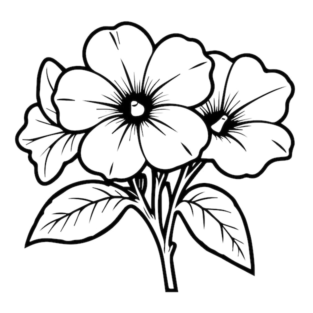 a black and white drawing of a flower with a black center