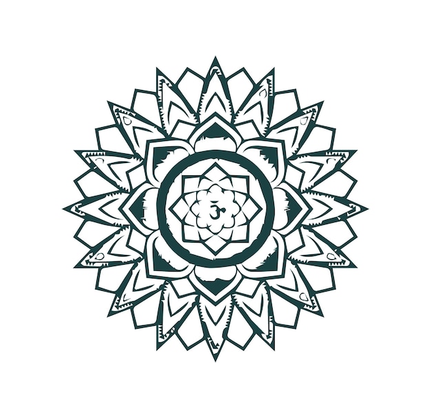 a black and white drawing of a flower with a green flower on it