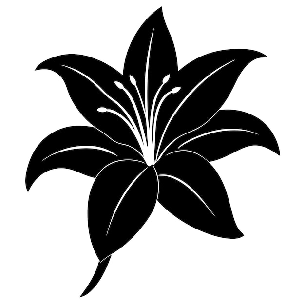 A black and white drawing of a flower with the top half of the flower