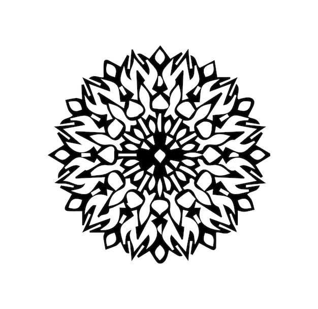 a black and white drawing of a flower