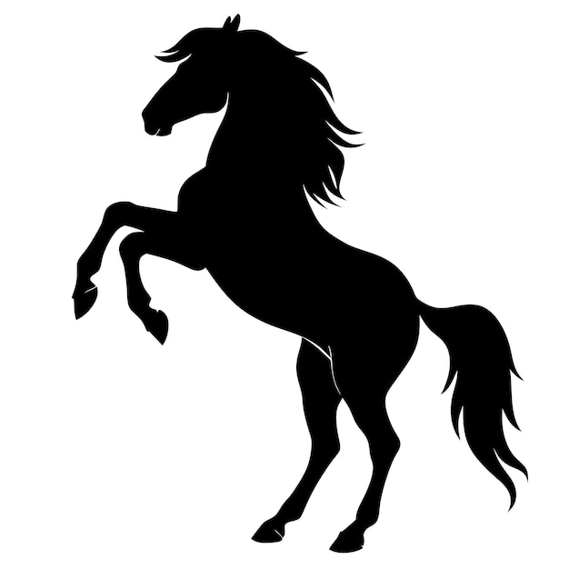 a black and white drawing of a horse with a horse on it