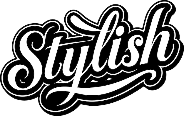 a black and white drawing of a logo for a company called style