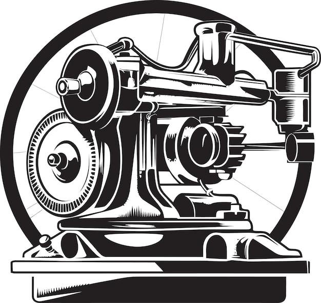 a black and white drawing of a machine with the number 1 on it