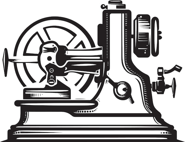 a black and white drawing of a piece of machinery with the number 7 on it