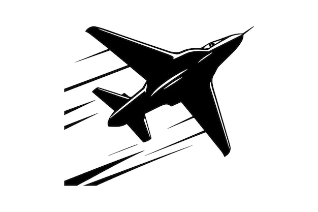 Vector a black and white drawing of a plane with the letters c on it