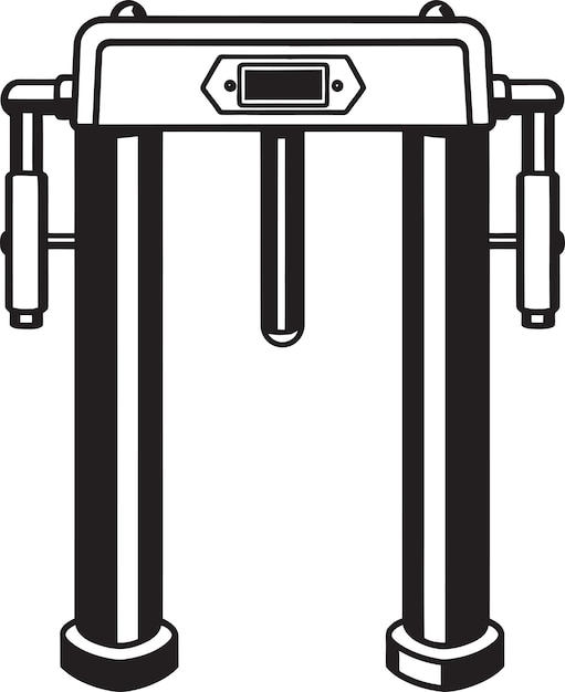 a black and white drawing of a scale with the number 4 on it