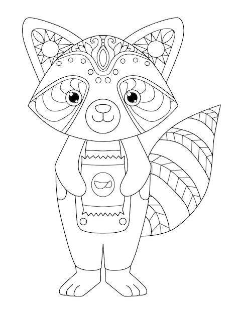 A black and white drawing of skunk Skunk hand drawn Skunk coloring page