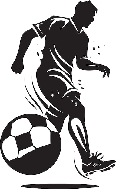 a black and white drawing of a soccer player with the number 2 on it