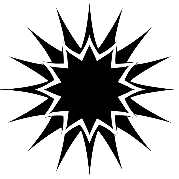 Vector a black and white drawing of a star design with the words quot quot on it