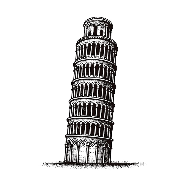 a black and white drawing of a tower with the words the tower on it