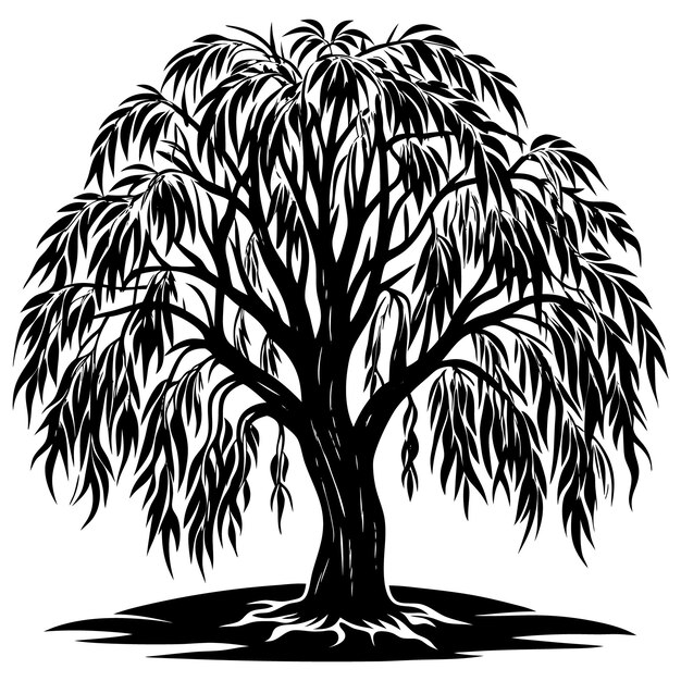 a black and white drawing of a tree with the word quot gnar quot on it