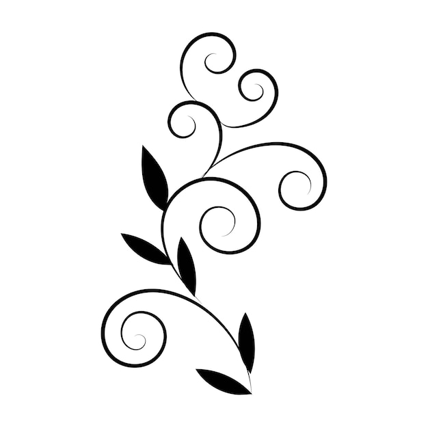 A black and white drawing of a vine with the words " tm " on it.