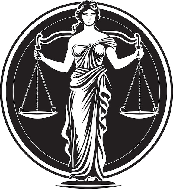 a black and white drawing of a woman holding a scales with the words quot justice quot on it