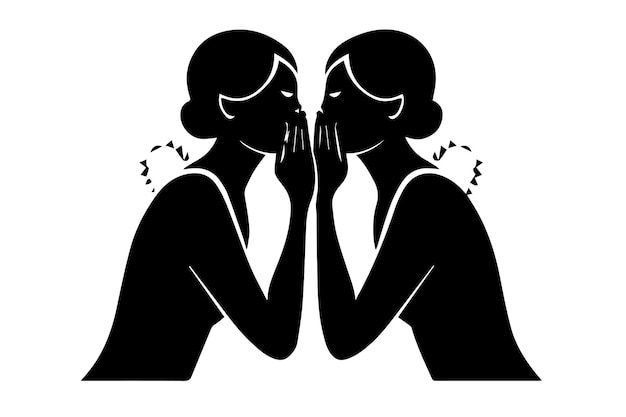 a black and white drawing of a woman and a man with the words kiss on it