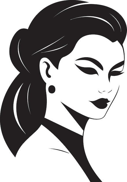 a black and white drawing of a woman with eyes closed