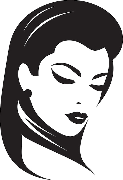 a black and white drawing of a woman with eyes closed