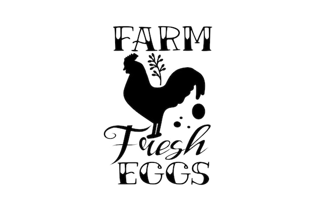 A black and white farm fresh eggs sign.