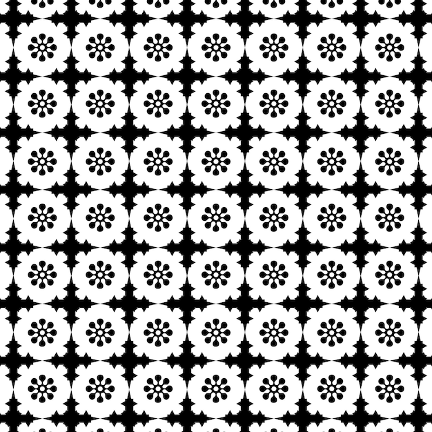 Black &amp; white geometrical ornamental pattern background